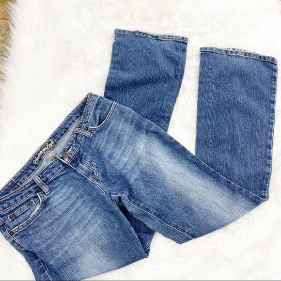 American Eagle Stretch Skinny Flare Dark Wash Jeans - Picture 2 of 7